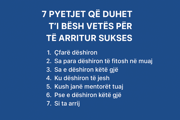 7 Pyetjet që Duhet t’i Bësh Vetës për të Patur Sukses 7 pyetjet që duhet t’i bësh vetës për të patur sukses